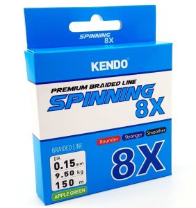 Kendo Spinning 8X Fighting 150 mt Örgü ip (Apple Green) 0,15mm