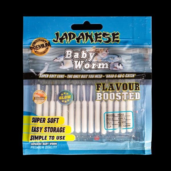 Japanese Baby Worm 304 Glow Karides Kokulu