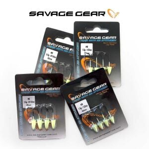 Savage Gear LRF Micro Sandeel Glow 1-1.5-2-2.5-3 gr Jighead 4Adet