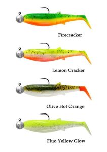 Savage Gear Cannibal Shad 6.8cm 3gr+5gr #1/0 Dark Water 4+4 Adet Sahte Balık