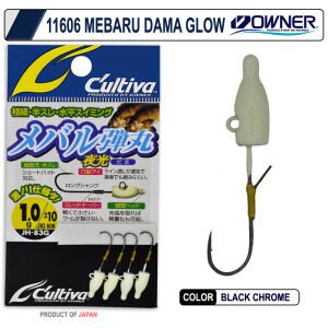 Cultiva JH-83G 1.5gr no8 Mebaru Dama Glow Lrf Jighead