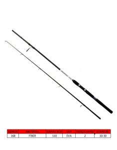 Captain 1458 Fanatic Spin 2 Parça Spin Kamış 10-30gr Atar 210 cm