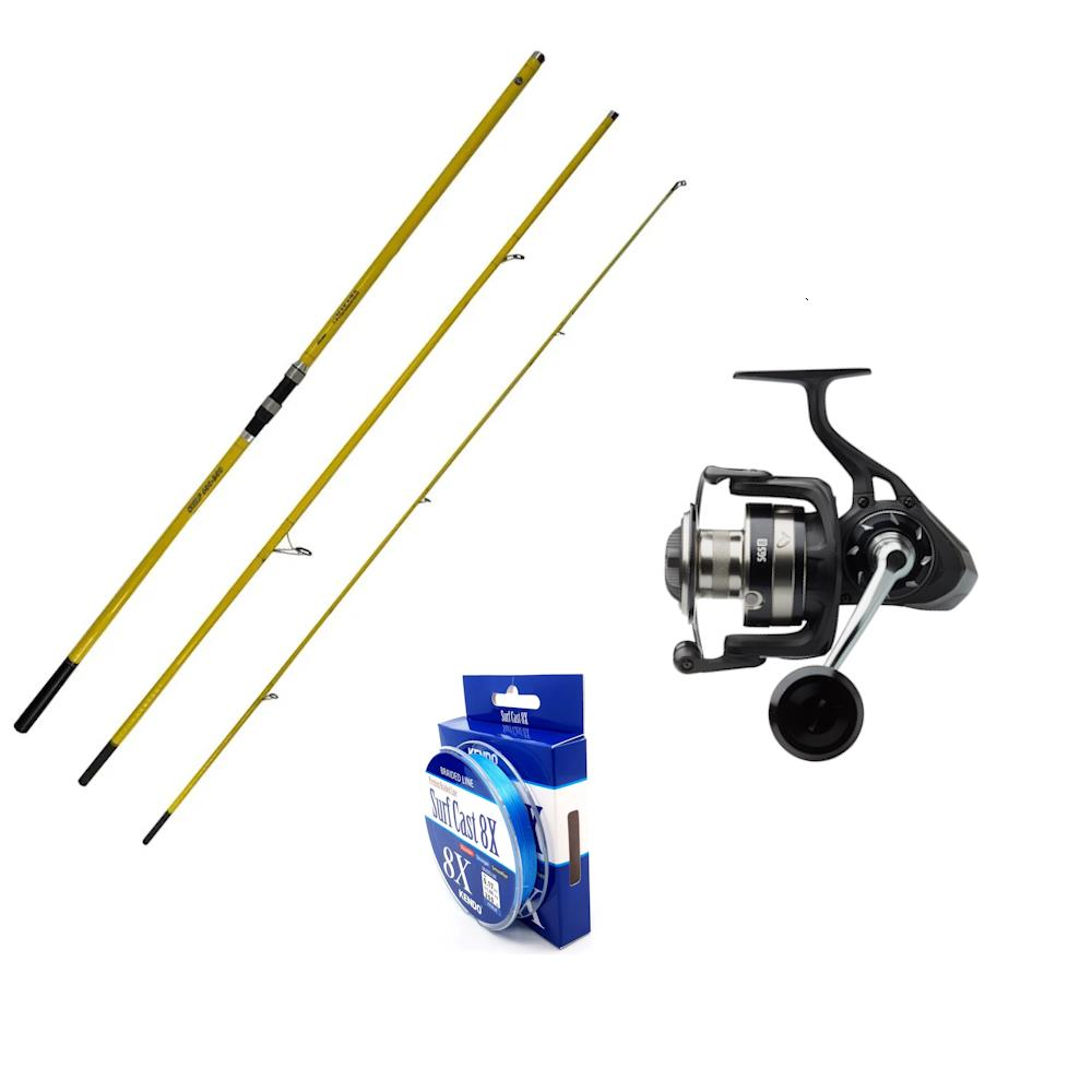 Okuma Makaira Surf 4,30 - Savage SGS8 10000 Pro Surf olta takımı