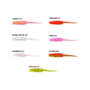 Rock Worm 4 cm 12 Adet Kokulu Silikon Yem - Rainbow