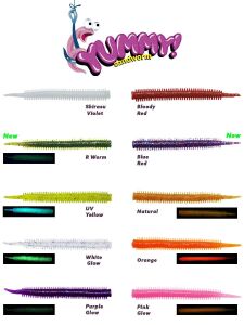 FUJIN Yummy Sandworm 7cm LRF Silikonu PURPLE GLOW