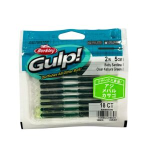 Berkley Gulp Baby Sardine Clear Kabura Green 2inc 5cm 18P