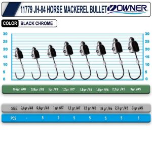 Cultiva JH-84 1.5gr 6no Horse Mackerel Bullet Jighead
