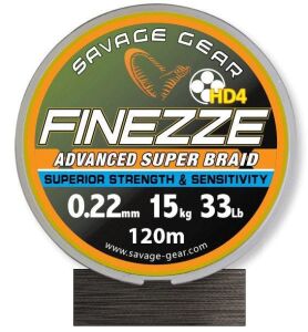 Savage gear Finesse HD4 Braid 300 m 0,22 mm 33 lbs 15 kg Grey Örgü İp