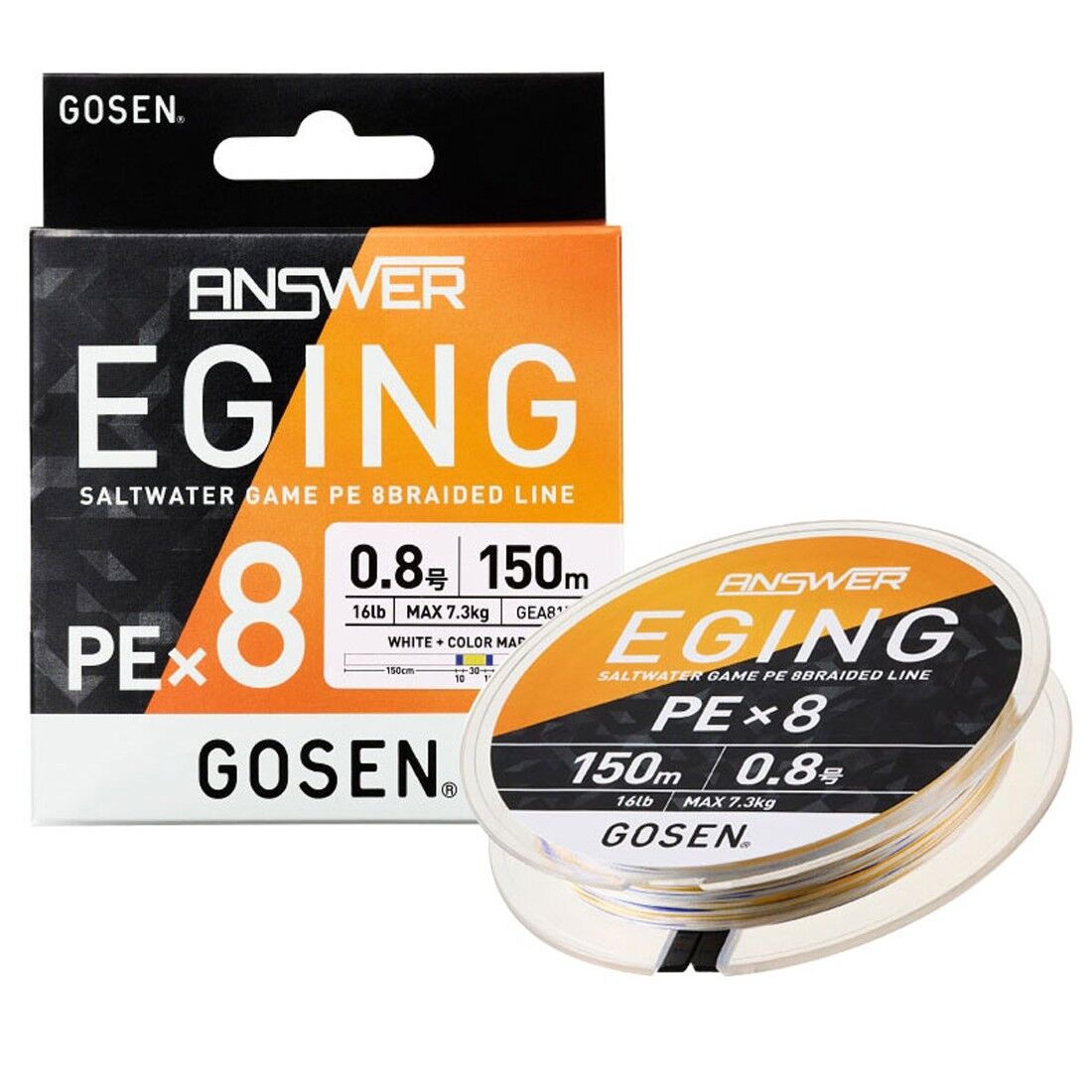 Gosen Eging Answer PE 8 Örgü Özel Kalamar İpi 150mt Multi