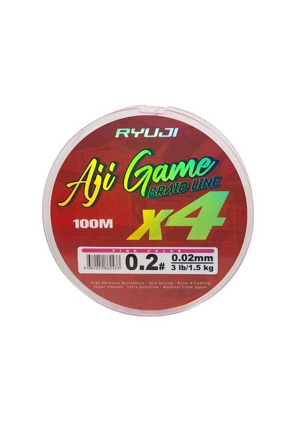 Ryuji Aji Game 4b Pink 100m İp Misina 0,05mm
