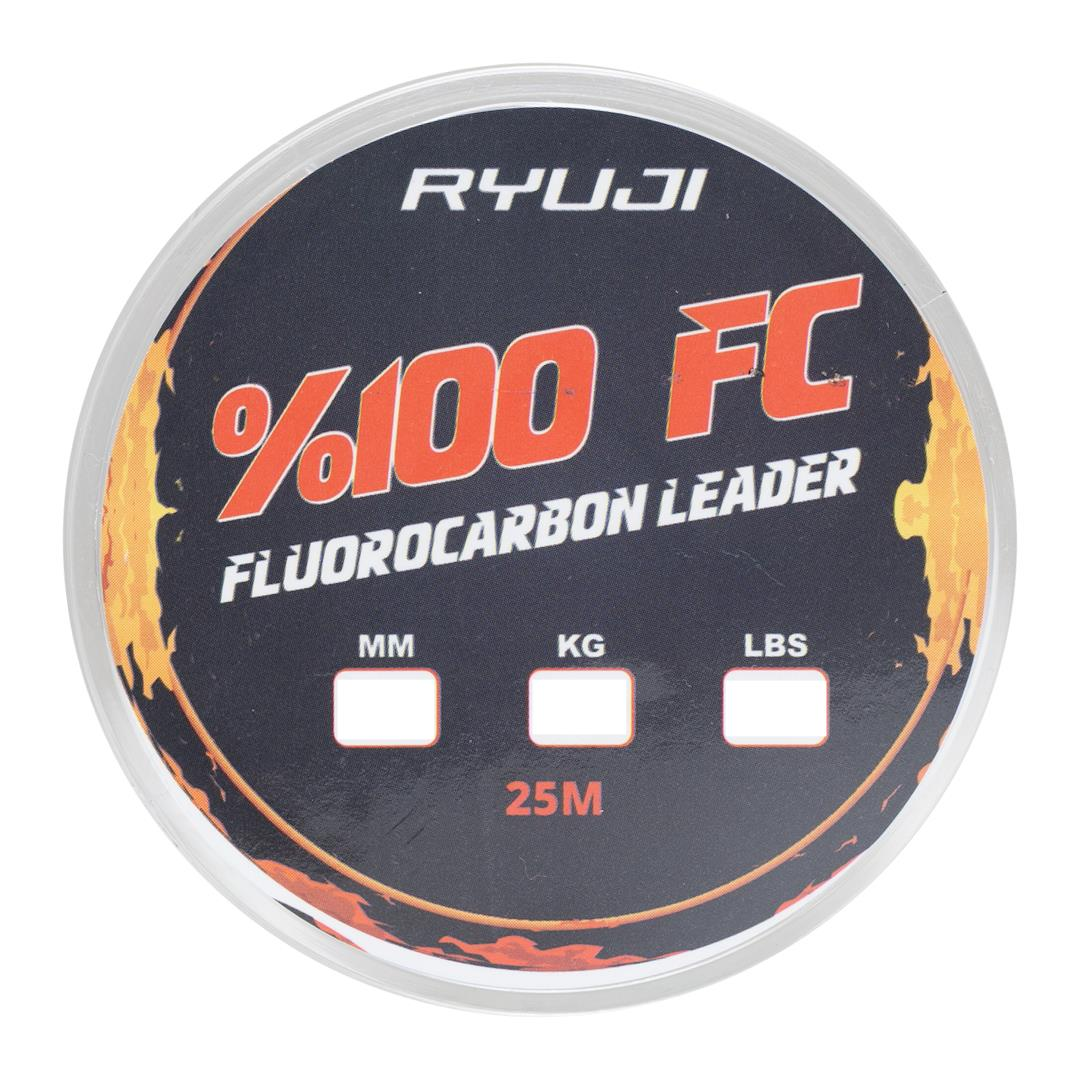 RYUJI FLUORO CARBON LEADER Misina 25M 0.14mm 1.35kg