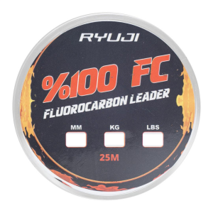 RYUJI FLUORO CARBON LEADER Misina 25M 0.14mm 1.35kg
