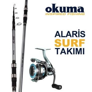 Okuma Alaris 390cm Çapari Çinekop Palamut Surf Olta Seti