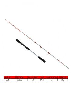 Captain 1428 Egi Fisher 2 Parça Solid Tekne Kamışı Max 150gr Atar 210 cm