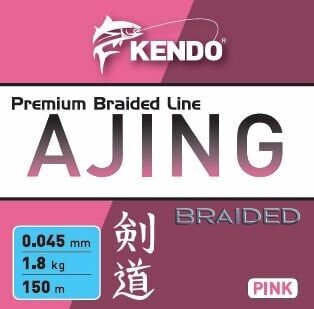 Kendo Ajing Premium Braided Line Pink 150m Örgü İp