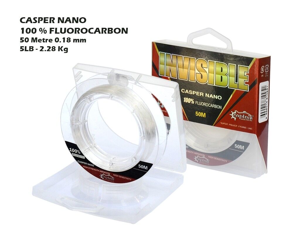 Captain Casper Nano %100 Fluoro Carbon Misina 50mt 0.18 mm