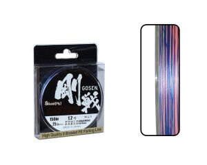 Gosen W8 Casting PE 8 Örgü Spin İp Misina 150mt Multi Color 0.8 PE