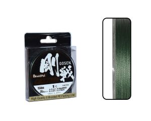Gosen W8 Casting PE 8 Örgü Spin İp Misina 150mt Yeşil 1.0 PE
