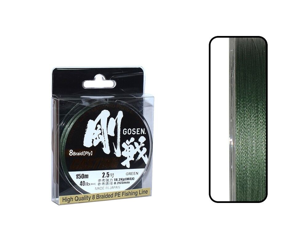 Gosen W8 Casting PE 8 Örgü Spin İp Misina 150mt Yeşil 2.5 PE