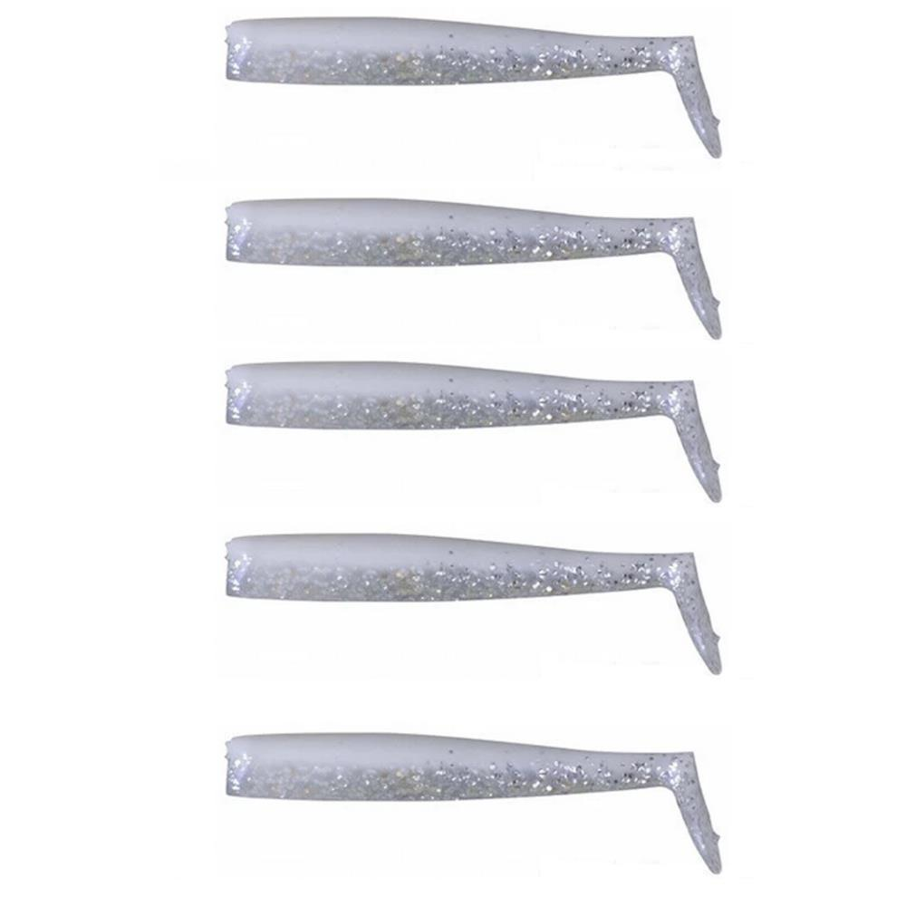 Sandeel Pearl Silver 10cm 7gr levrek silikonu 5 Adet