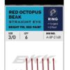 BKK Red Octopus Beak Straight Eye Olta İğnesi