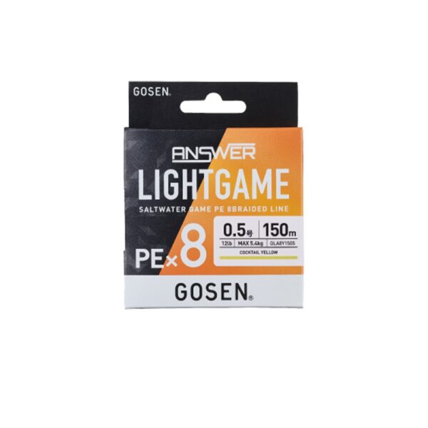 gosen-answer-light-game-pe8-orgu-lrf-ipi-150mt-coctail-yellow-101037.jpg Gosen Answer Light Game PE8 Örgü LRF İpi 150mt Coctail Yellow