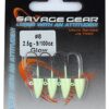 Savage Gear LRF Micro Sandeel Glow 1-1.5-2-2.5-3 gr Jighead 4Adet